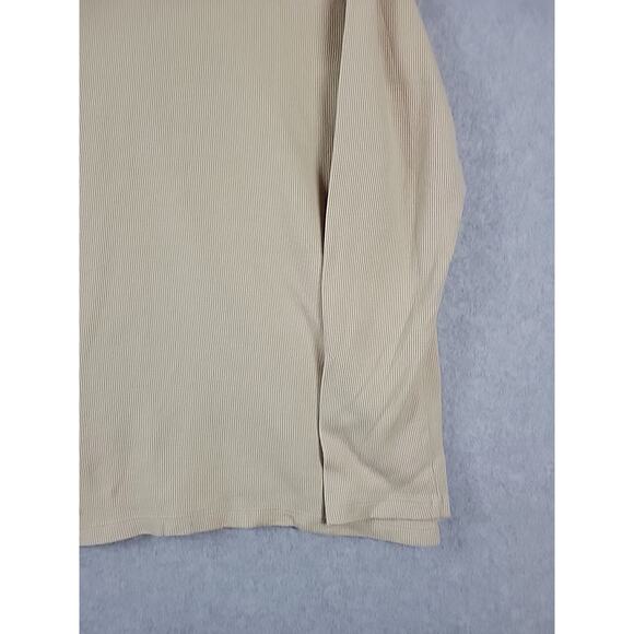 Vox Populi For The People Brooklyn Beige LS Crewneck T Shirt Men's Large Stretch - Picture 5 of 12